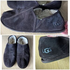UGG SCUFF ROMEO II ESPRESSO SUEDE SHEEPSKIN MOCCASIN SLIPPERS SIZE US 13 MEN